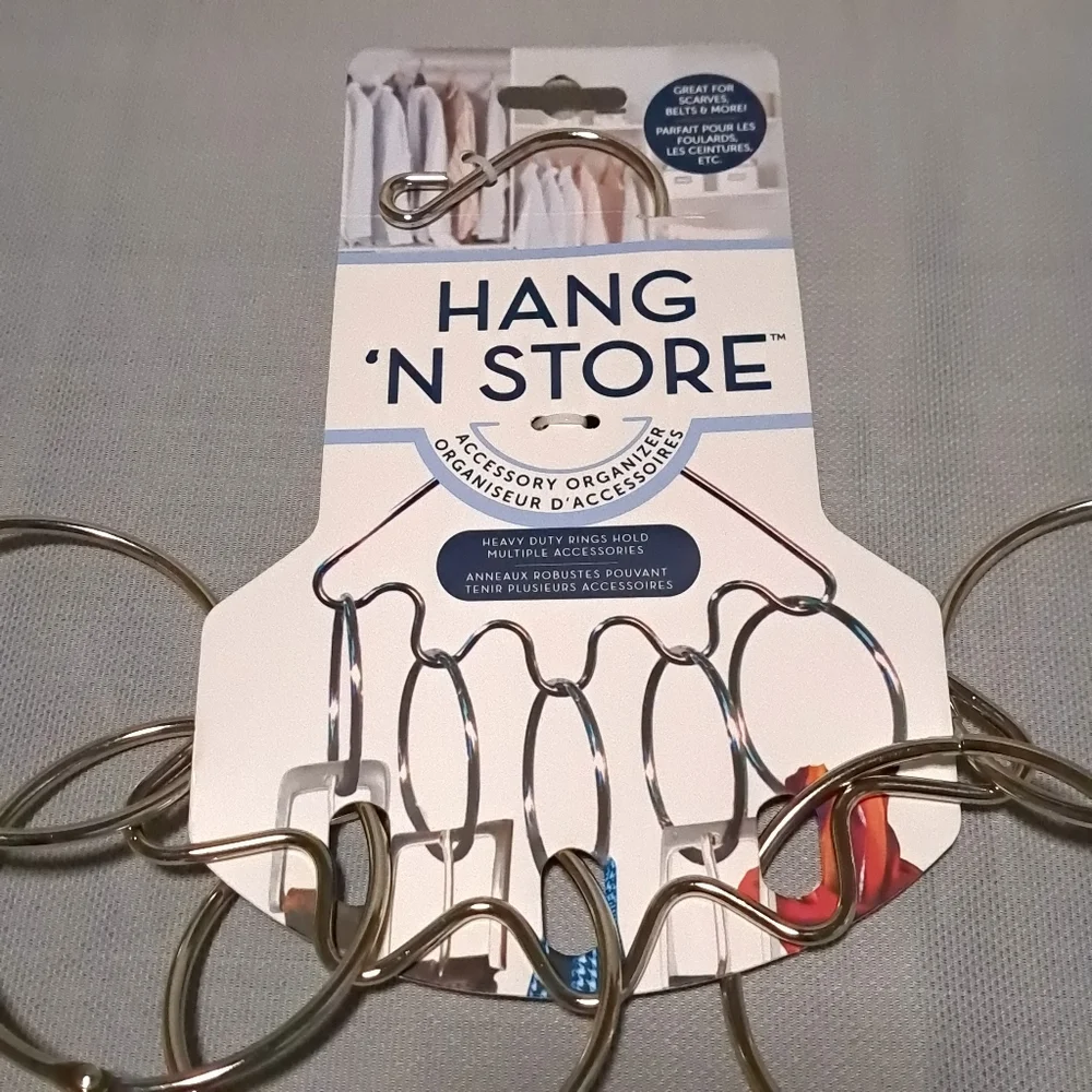 Accessory Organizer Hang Silver Open Ring Purchase Scarves Belts Ties Jewelry‎